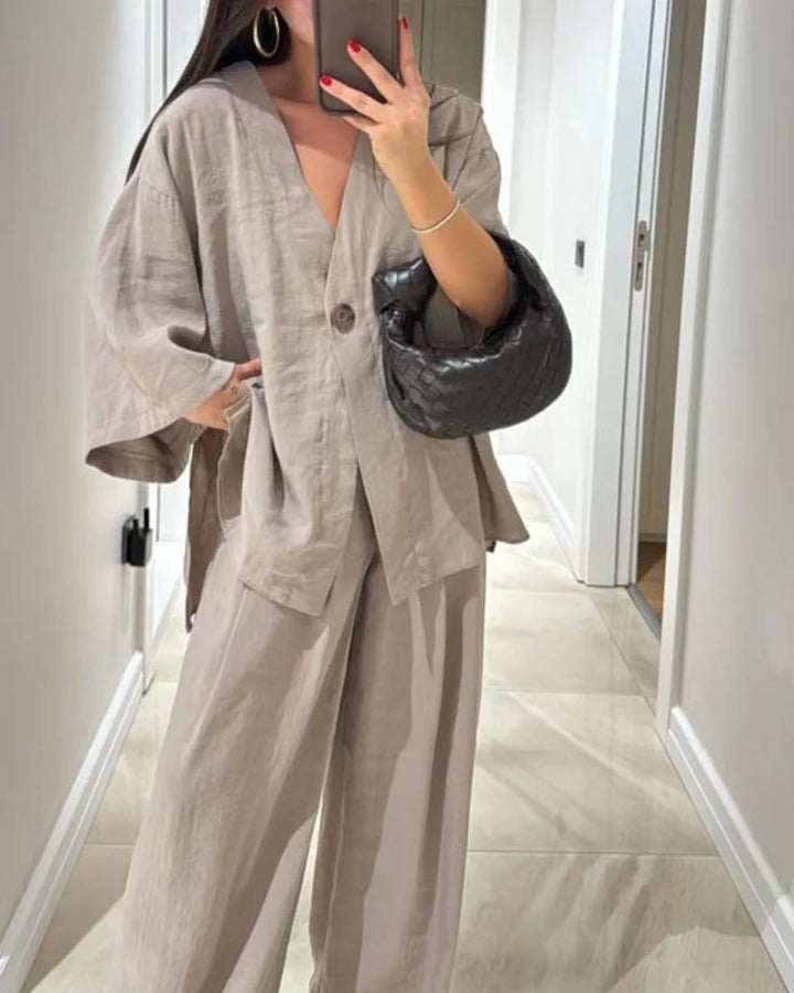 Céline | Conjunto coordinado con escote en V