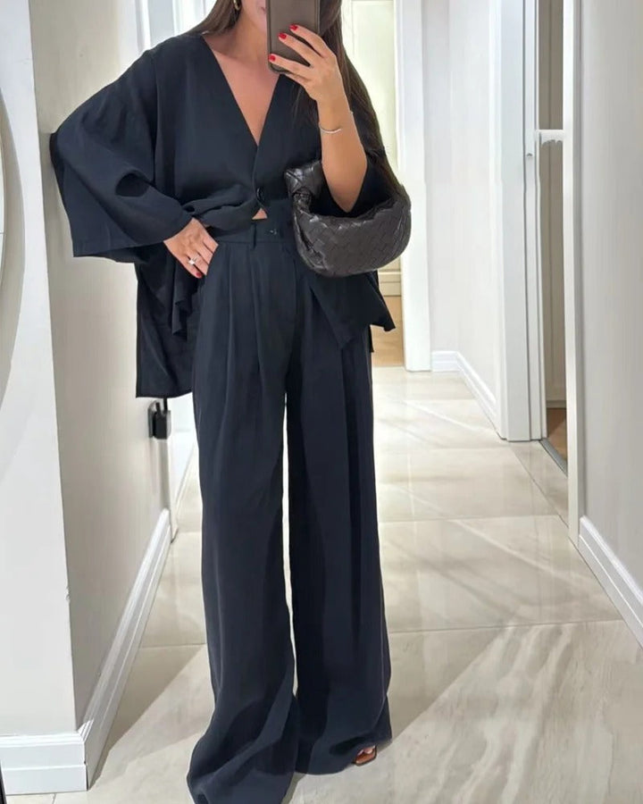 Céline | Conjunto coordinado con escote en V